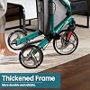 ELENKER 3 Wheel Walkers for Seniors, Three Wheeled Rollator with Storage Bag, Height Adjustable, Foldable, Narrow Rolling Walker, Green