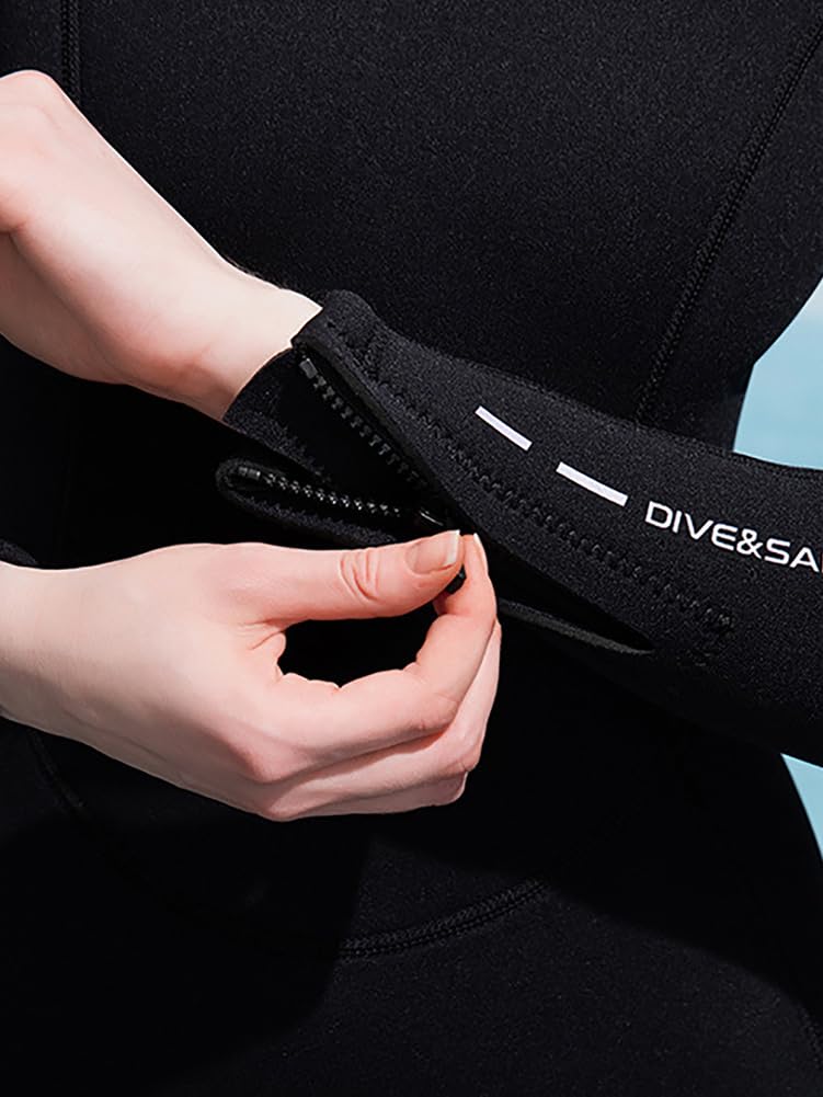 Muta in Neoprene da 3 Mm per Donna – Tuta da Immersione Intera Monopezzo con Cerniera Posteriore e Maniche Lunghe, Ideale per Snorkeling, Surf, Canoa e Immersioni Subacquee