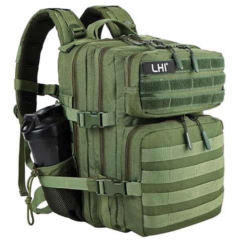 Image of LHI Tactical Military Backpack for Men and Women 25L /35L Army Assault Pack Bag Small Rucksack with Bottle Holder