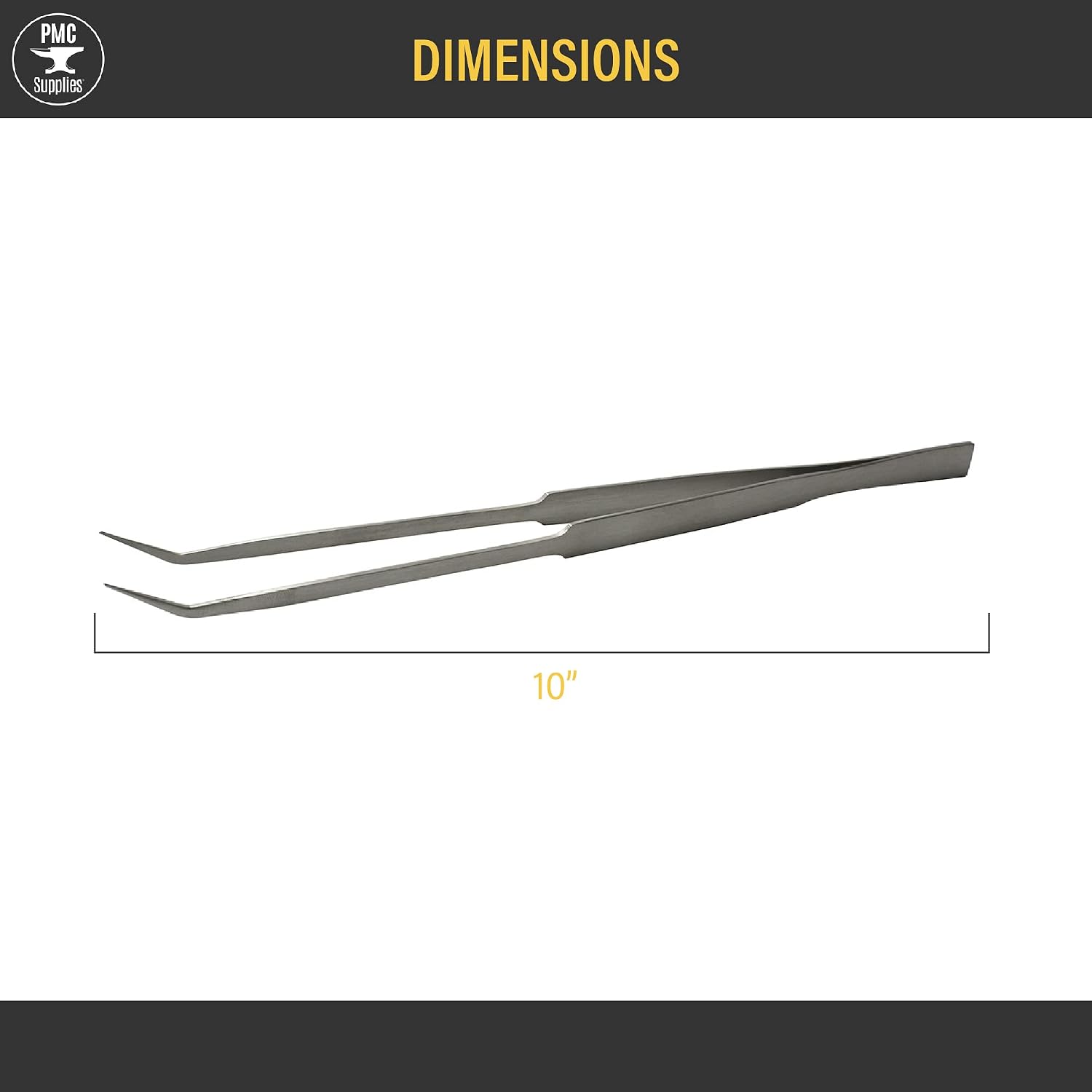 10" Stainless Steel Curved Nose Fine Point Tipped Jewelry Making Beading Gemstone Diamond Tweezers