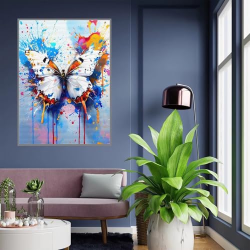 Broderie Diamant Papillon 80x100cm | DIY Peinture Diamant et Loisirs Créatifs