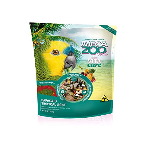 Alimento Mega Zoo Mix Tropical Light para Papagaios - 500g