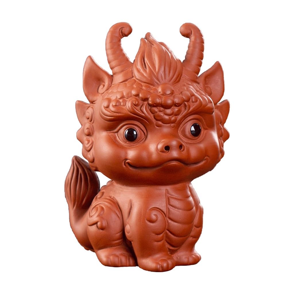 ENGENDER Kung Fu Tea Pet Chinese Classic Tea Pet Dragon Ornaments Tray Table Decoration(A)