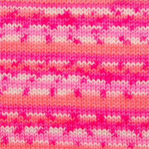 Image of Ganga Acrowools Spectrum Yarn -100% Acrylic Supersoft Knitting Wool Ball, (Pack of 1 Ball - 100 Grams). Suitable for Craft, Babywear Blankets, Ponchos mufflers, caps, Thick mota Needle Crochet Hook Thread; Multicolored Brown Cream Colour Ball (Pink White)