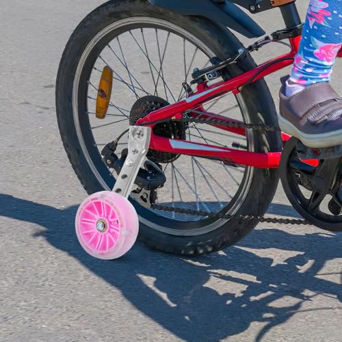 Juego de Ruedas de Entrenamiento para Bicicleta con Estabilizador, Ruedas Auxiliares Reforzadas, Rosa, Apto para Bicicletas de Velocidad Única miniatura 7