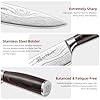 KEEMAKE 14-Piece Knife Set with Block,Ultra Sharp Knife Block Set High Carbon Stainless Steel Kitchen Knife Set Professional Chef Knife Set with Ergonomic Pakkawood Handle and Sharpener
