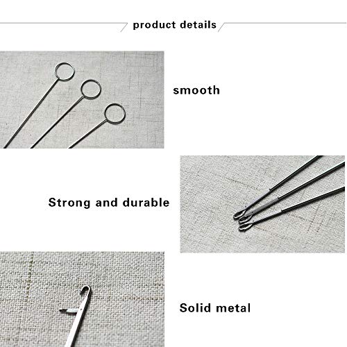 image for NANAOUS Needle Hook, 4 Pcs Stainless Steel Latch Hook Supplies, 2 Size