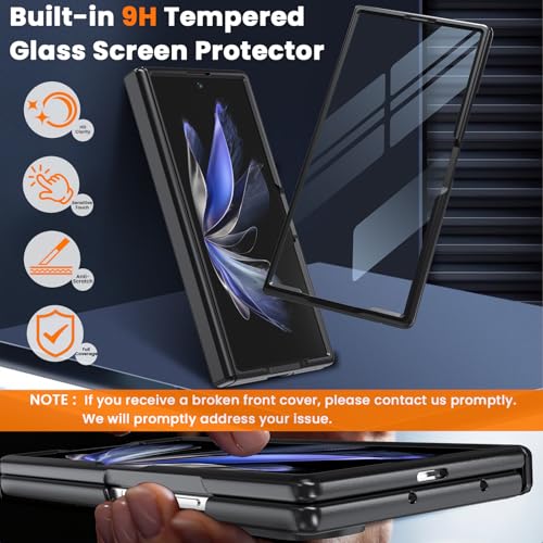 Image of WRJ for Samsung Galaxy Z Fold 7 Case Built-in Screen Protector,Black