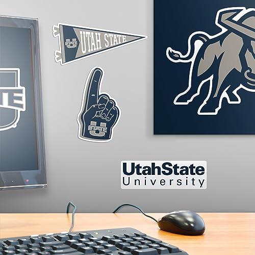 Image of Utah State University 8ct Vinyl Large Deluxe Stickers Variety Pack - Laptop, Water Bottle, Scrapbooking, Tablet, Skateboard, Indoor /Outdoor - Set of 8