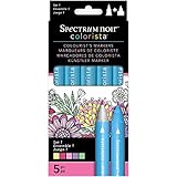 Colorista Spectrum Noir Fine Tip Alcohol Markers, 5 Pens