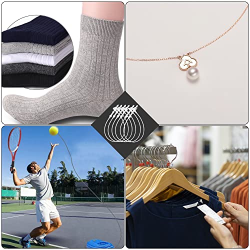 Sicherheitsfäden für Etiketten Loop Pins Ein Preisschild Anbringen (1000stück-125mm) Benötigen Keine Etikettierpistole, Hängeetiketten Preisschild für Etiketten Loop Kleidung Preisträger