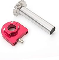 Vista 3 de Manillar de motocicleta de 7/8 pulgadas con tubo de acelerador de giro rápido CNC anodizado, control de palanca motorizado para la mayoría