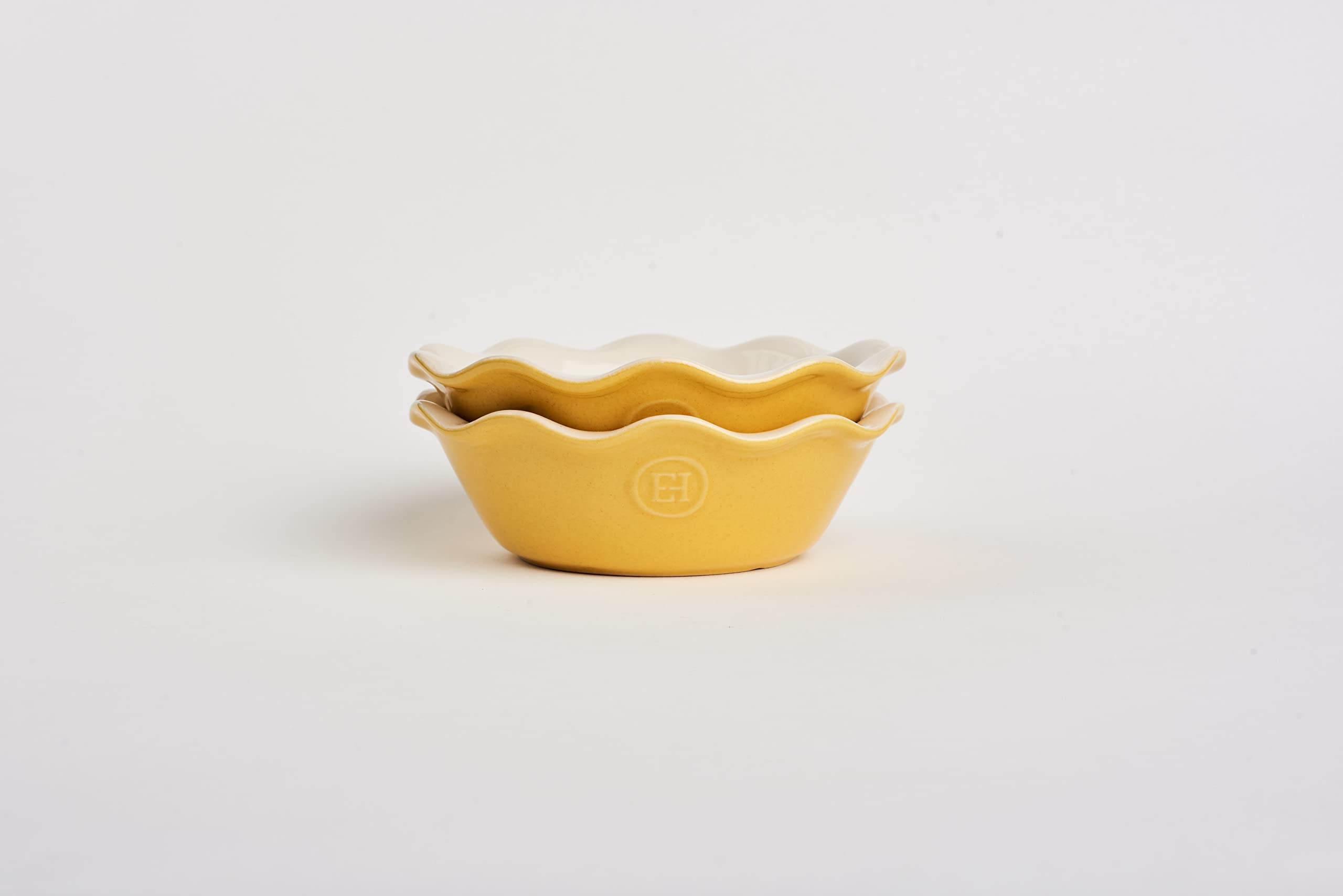 Emile Henry Set of 2 Mini Pie Dish, 5.5 x 1.5in, Leaves