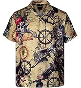 MIKENKO Funny Hawaiian Shirt Tropical Short Sleeve Summer Beach Button Down Beer Bigfoot Hawaiian...