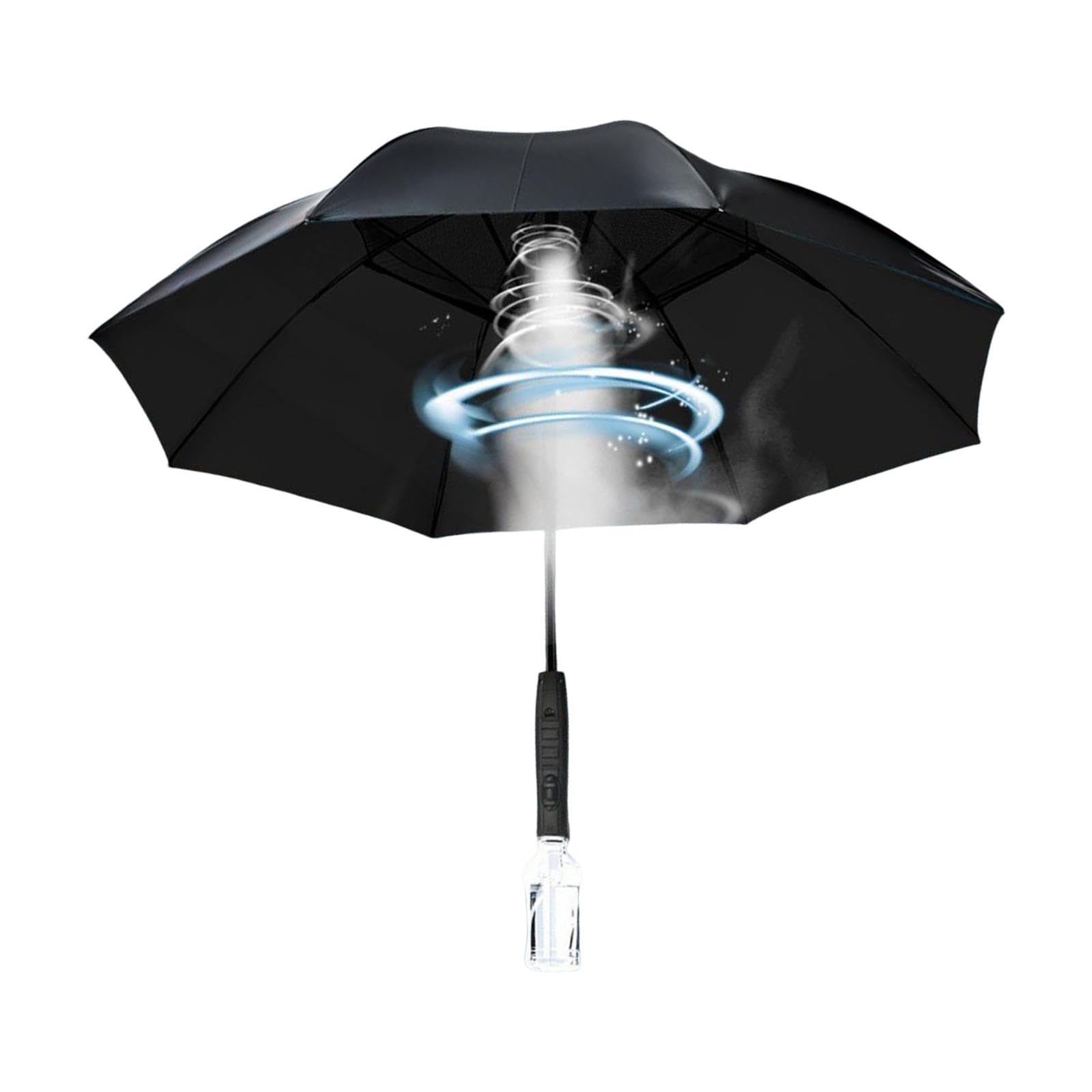 Bnf® Sun Umbrella with Fan Misting Windproof Portable for Outdoor Golfing Fishing Black|Umbrellas|Clothing Shoes & Accessories-image-26