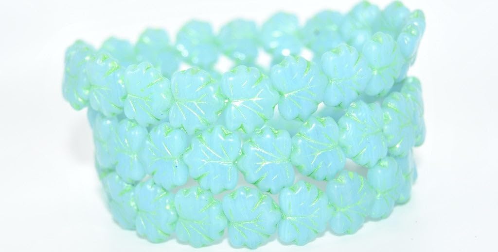 100 pcs Grape Leaf Pressed Beads, Mix Brown Crystal Sliperit (16617-29500), 13 x 11 mm, Glass, Czech Republic