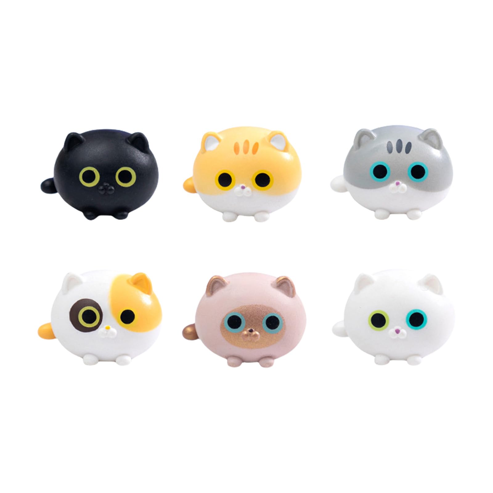 Ljmyy Multi-Colored Minis Statues Cat Statue Garden Decors Resin Cats Figurine Toy Minis Cake Toppers For Birthday Party Decors Supplies