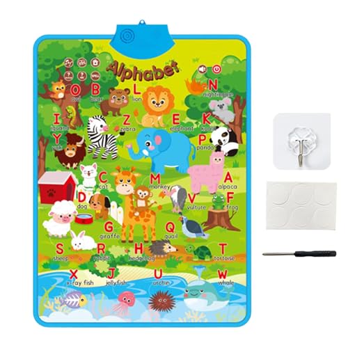 Lavagna musicale da parete 'alfabeto per l'aula, poster elettronico interattivo, lavagna musicale educativa, poster musicale alfabetico, regalo per ragazze dai 2 ai 4 anni, bianco