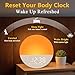 Sunrise Alarm Clock for Morning Wake-Up: White Noise Machine with 30 Soothing Sounds 9 Colors Light for Bedroom - Gentle Gradual Wake Up Light for Heavy Sleepers Adjustable Brightness Volume - Beige