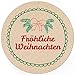 48 Weihnachtsaufkleber Schleife mit Weihnachtsgruß - für Geschenke zu Weihnachten - Sticker Aufkleber Etiketten Geschenkaufkleber Verpacken, rund