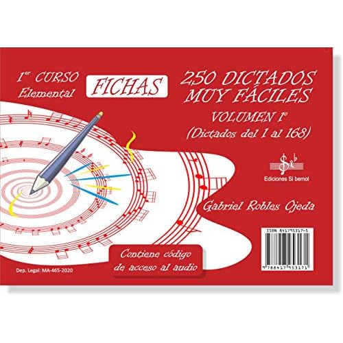 250 DICTADOS MUY FÁCILES VOLUMEN 1: 1º CURSO GRADO ELEMENTAL, versión en español