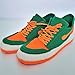 Custom Miami Hurricanes-Inspired Low Top Sneaker Slippers – Handmade Crocheted Cotton Basketball Shoes for Men & Women, Cozy Plush Streetwear, Hypebeast Sneakerhead Retro Fashion – Fits Adult Sizes (US 5–13)