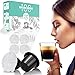 CAPMESSO Reusable Espresso Capsules -Refillable Capsule Coffee Pods Filters Reusable More Than 1000 Times Compatible with Nespresso Original Line Machines (BPA Free,100 Pods+100 Lids+Scoop)