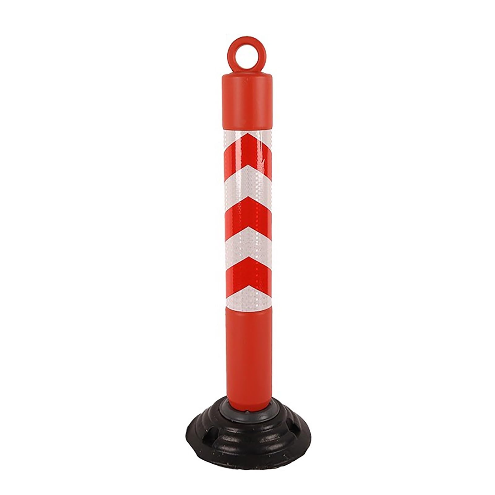 SaryEdge Flexible Reflective Safety Bollard Post with Base Kit for Portable Traffic and Parking Barrier Warning,Red-1pcs,Red-1pcs