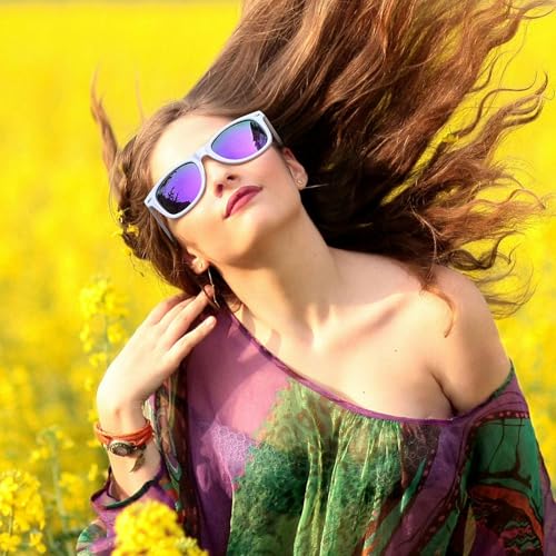 Image of Joopin Square Sunglasses Polarized UV400 Designer Sun Glasses Men Women | Oversized, Plastic Frame, Retro, Vintage, Unisex, Trendy Shades for Driving, Party, Fishing, Business, Costume