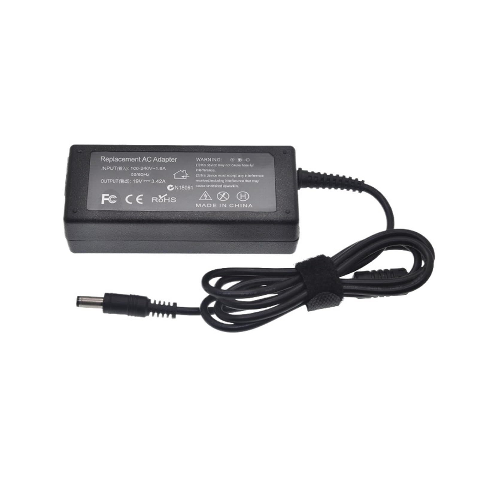 AC100-240V 50-60HZ 19V 3.42A 65W Chargeur Adaptateur Secteur for Ordinateur Portable 5.5Mm * 2.5Mm(EU)