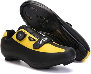 AASITZ Road Cycling Shoes Men SPD Self-Locking Road Cycling Shoes Outdoor Sports Mountain Cycling Shoes MTB Cycling Shoes Men-highway yellow||46