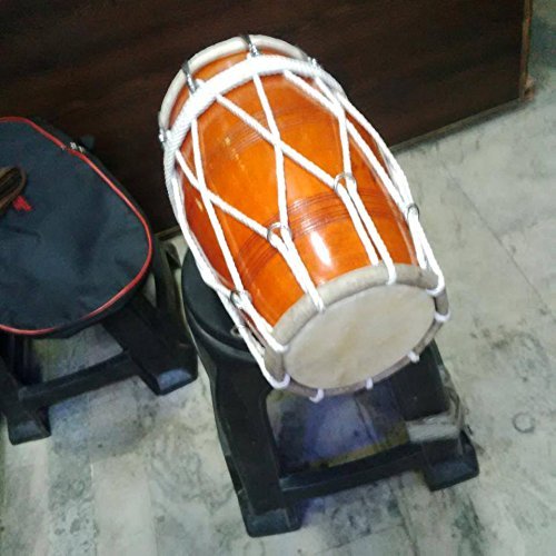 Grand panier 1054 - Dholak professionnel en bois pour orchestre.