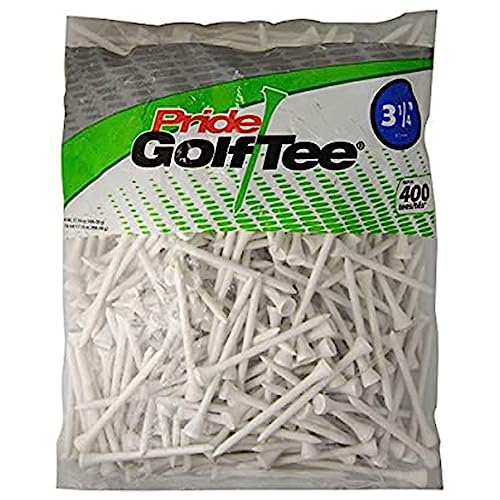 Pride Golf Wood Tees 400 Count - White