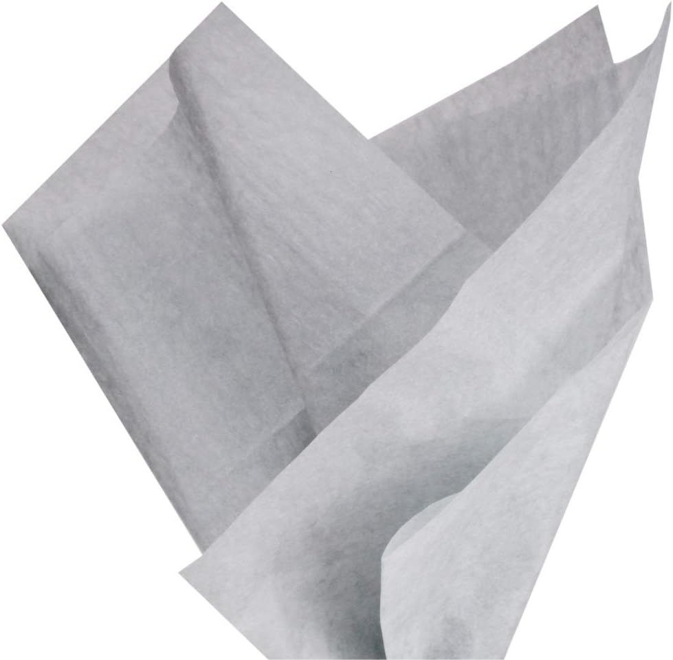 PMLAND 100 Sheets Gray Tissue Paper Bulk, 20 x15 Inches Double Sided Color Wrapping Tissue Paper for Gift Wrap Bags Crafts Wedding Party and Holiday Decorations