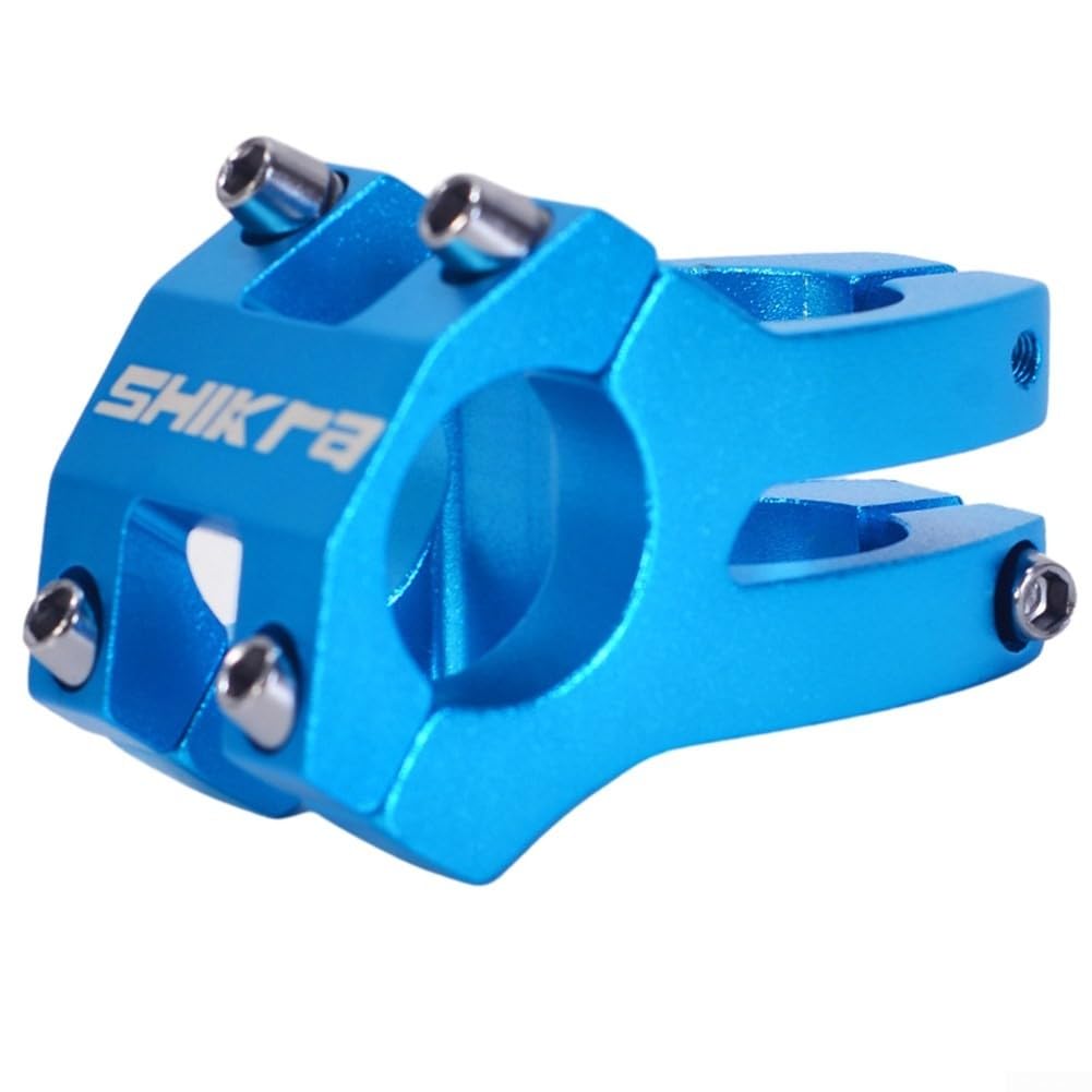 Attacco manubrio corto per manubrio da 25 mm da 4 mm, design leggero in alluminio (blu)