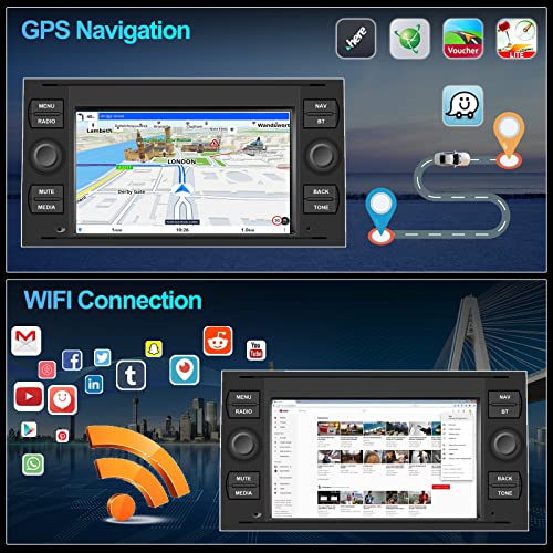 CAMECHO Android Autoradio con Mirror Link per Ford...
