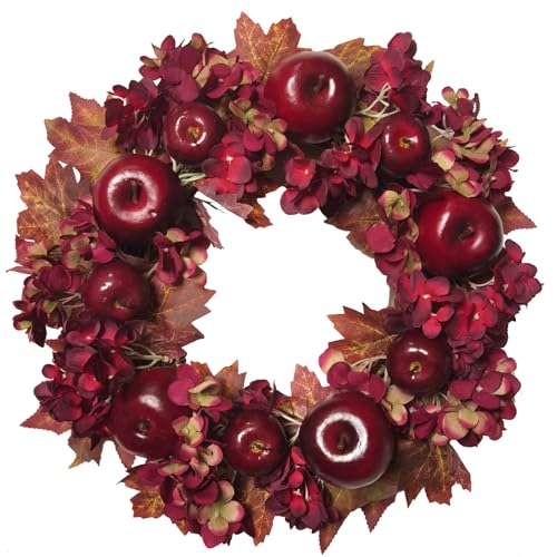 20 Inch Fall Wreaths for Front Door with Apples Hydrangea Fall Le...