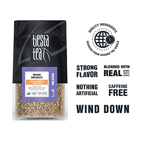 Tiesta Tea - Mango Dreamzzz, Loose Leaf Mango Chamomile Herbal Tea, Non-Caffeinated, Hot & Ice Tea, 12 Oz Bulk Bag - 200 Cups, Natural Flavored, Calming, Herbal Tea Loose Leaf #TOP5