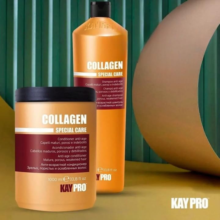 Miniatura 5 de CHAMPÚ DE CUIDADO ESPECIAL DE COLÁGENO, MASCARA 1000ML (acondicionador antiedad con colágeno) balance de proteínas