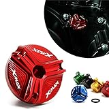 Condición: 100% nuevo Aceite de motocicleta puede cubrir tornillos para XMAX 250 300 X-MAX 300 250 2017-2021 aceite de motocicleta puede cubrir accesorios (rojo)