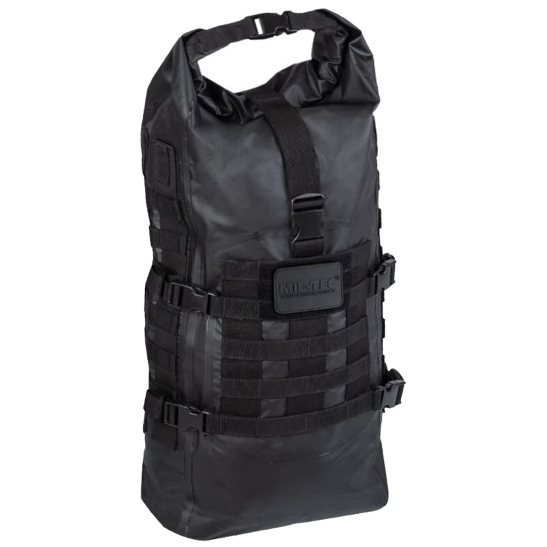 BLACK TACTICAL BACKPACK SEALS DRY-BAG | Mochila 40L estanca seca impermeable Roll-Top Mochila impermeable para trekking nadar kayak deportes acuaticos BLACK