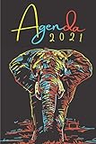  Agenda 2021 Elefante: Agenda 2021 semana vista elefantes - una Semana en dos Páginas - organizador - planificador semanal y mensual 12 meses A5 - ... - regalo para mujer hombre Elephants lovers