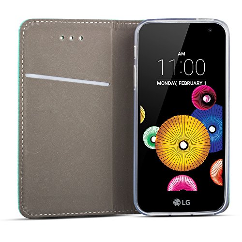 Moozy Cover Custodia a Libro per LG K4, Verde
