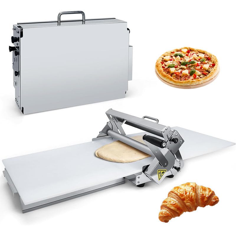 Laminoir à épaisseur réglable, machine à laminer la pâte pliable, avec plaque de laminage, machine à laminer la pâte manuelle, pour pizzas, croissants...