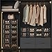Kuject X-Large Shoe Storage Boxes Organizers Clear Plastic Stackable 12 Pack, Shoe Rack & Holder Substitute, Sneaker Containers, Toy Storage Organizer Bins for Entryway, Closet, Under Bed, Black