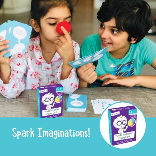 Open The Joy Would You Rather Card Game For Kids, 54+ Conversation Starters Cards Of Silly Dilemmas Questions, Travel Card Game For Children Age 4–6+ #TOP1