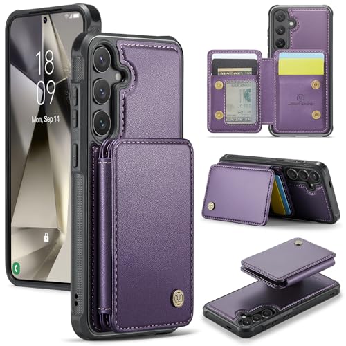 Portefeuille en cuir de qualité supérieure iPhone 14 Pro Max violet