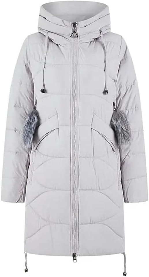 Winter Women's Coat Down Mid-length Hooded Warm Parker