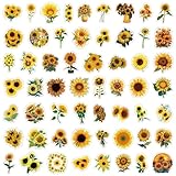 Sunflower Stickers for Laptop (50 PCS),Gift for Children Teens Adults Girl Boys,Sunflower Waterproof Stickers for Skateboard,Scrapbook,Bike,Phone,Computer,Luggage Water Bottle Guitar - Image 4