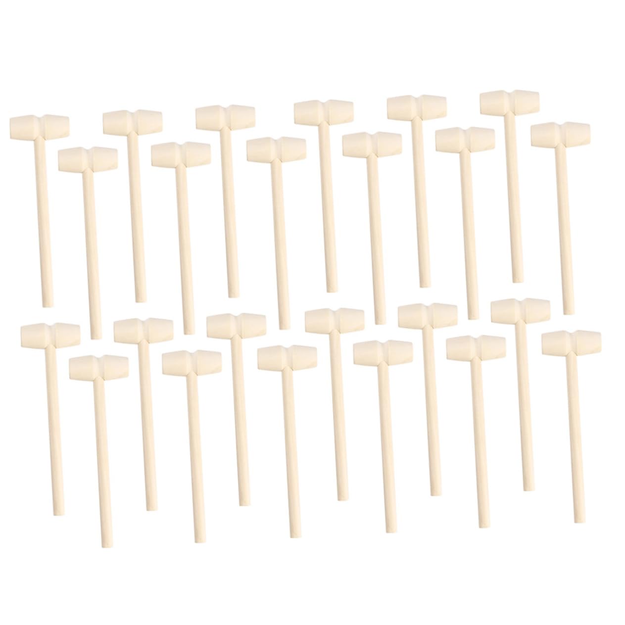 BESPORTBLE 24Pcs Wooden Hammers Educational Beat Creative Pounding Mallets for Hand Eye Coordination and Development